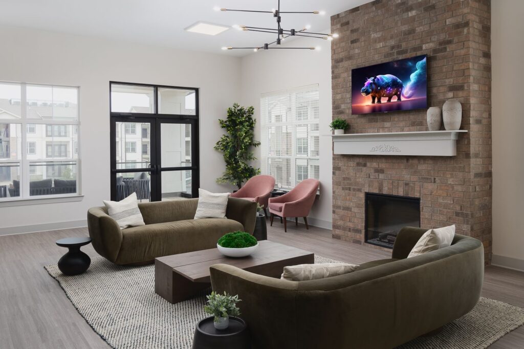 Living room in The Belltower Apartments